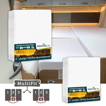 Textielpakket  4 delig met midden matras -1 hoeslakenset(4, Hoeslaken of Sloop