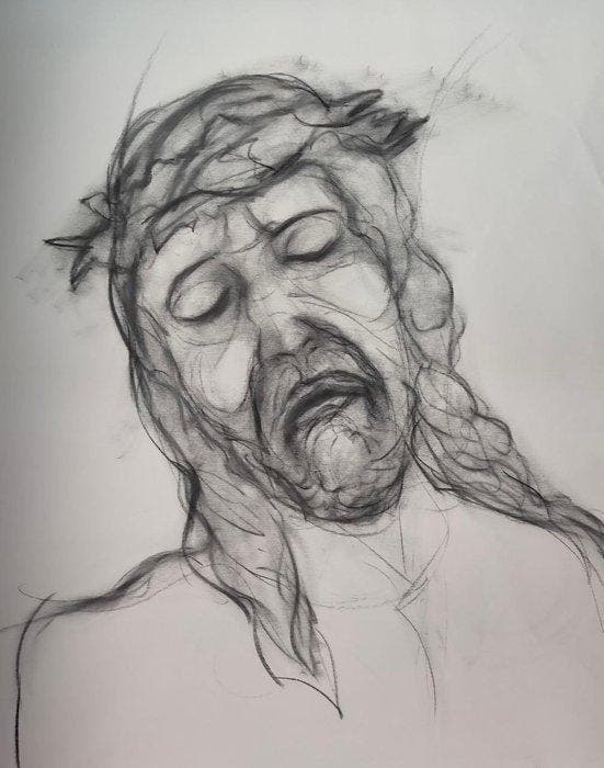 Oliver Plehn - La Pasión de Cristo XL, Antiek en Kunst, Kunst | Schilderijen | Modern