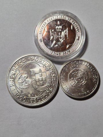 Portugal. 5 Euro, 1000 Escudos, Medal 1995/2026, Incl., Timbres & Monnaies, Monnaies | Europe | Monnaies non-euro