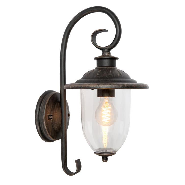 Stal- & Boerderijlampen Elzas Muurlamp Rustiek Bruin, Tuin en Terras, Buitenverlichting, Verzenden
