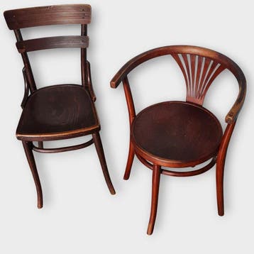 Thonet, Gebruder - Chaise de bureau (2) - Hêtre - Vienne