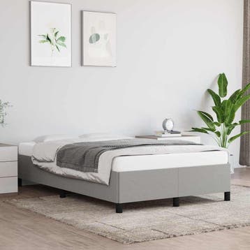 vidaXL Bedframe zonder matras 120x200 cm stof lichtgrijs, Verzenden