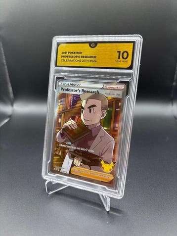 Pokémon - 1 Graded card - Professors Research 024 Full art, Nieuw