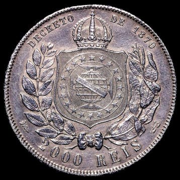 Brazilië. Pedro II. 2000 Reis 1888 - 2000 Reis (Zonder