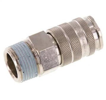 Laiton nickelé Coupleur pneumatique DN 10 Douille R 3/4, Bricolage & Construction, Verzenden