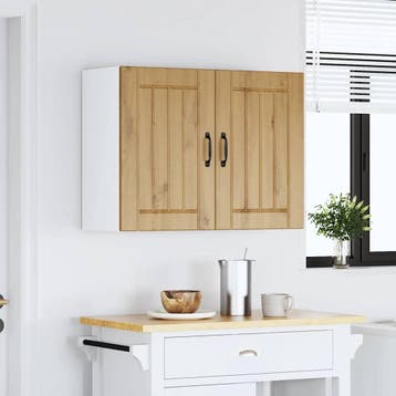 vidaXL Keukenbovenkast Lucca bewerkt hout artisanaal, Verzenden