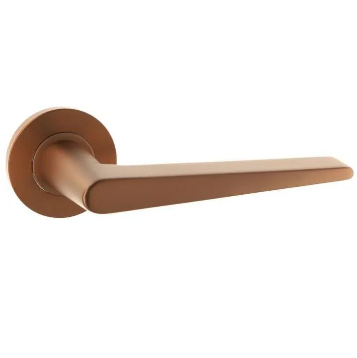 Deurklink Vigo op rond rozet PVD brons, Bricolage & Construction, Fenêtres & Moustiquaires