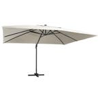 vidaXL Zweefparasol met LED en aluminium paal 400x300 cm, Verzenden