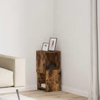 vidaXL Hoekkast Rook Eiken 25,5x25x55cm Bewerkt hout, Huis en Inrichting, Kasten | Overige, Verzenden, Nieuw