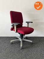 Haworth Comforto 77 - Nieuwe bordeauxrode stoffering - Zilve, Ophalen of Verzenden, Stoel