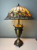 Lamp - Prachtige elegante statige Tiffany tafellamp - Glas,, Antiek en Kunst