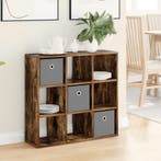 vidaXL Dressoir met lade Rook Eiken 73,5 x 24 x 69,5 cm, Verzenden, Nieuw