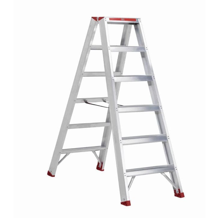 Altrex dubbele trapladder Sierra 2×6 treden, Doe-het-zelf en Bouw, Ladders en Trappen, Trap, Nieuw, Minder dan 2 meter