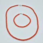 Bloedkoraal - Zilver - 2-delige sieradenset - CORALLO