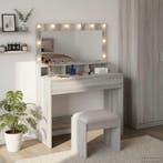 vidaXL Kaptafel met plank Grijs Sonoma 100 x 41 x 135 cm, Verzenden, Nieuw