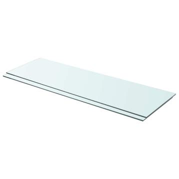 vidaXL Schappen 2 st 90x30 cm glas transparant, Verzenden, Nieuw