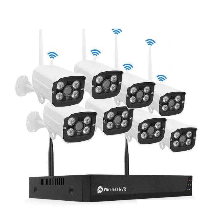 DrPhone SecureVision 8CH 5MP Draadloze WiFi NVR Camera Kit -, Audio, Tv en Foto, Videocamera's Digitaal, Nieuw, Verzenden