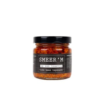 Flessenwerk Smeer m op een toastje - oude kaas tapenade, Ophalen of Verzenden, Nieuw