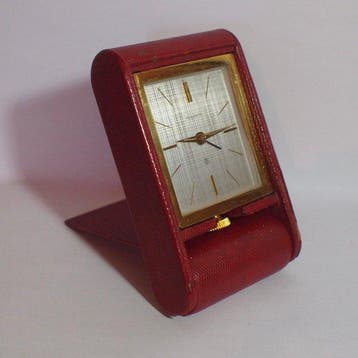 Réveil de voyage - Jaeger-LeCoultre - Art déco Cuir -, Antiquités & Art, Antiquités | Horloges