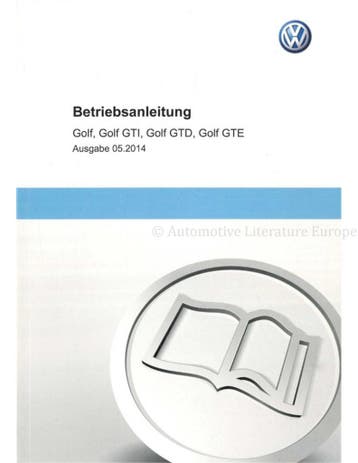 2014 VOLKSWAGEN GOLF INSTRUCTIEBOEKJE DUITS, Auto diversen, Handleidingen en Instructieboekjes