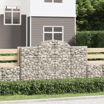 vidaXL Schanskorven 15 st gewelfd 200x50x120/140 cm ijzer, Verzenden