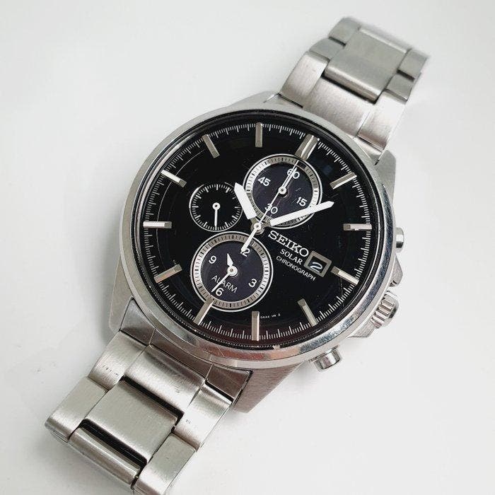 Seiko - Solar Chronograph - Zonder minimumprijs - V172-0AA0, Bijoux, Sacs & Beauté, Montres | Anciennes | Antiquités