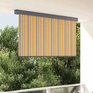 vidaXL Rolgordijn Geel en Blauw 180 x 250 cm Stof en, Huis en Inrichting, Verzenden, Nieuw