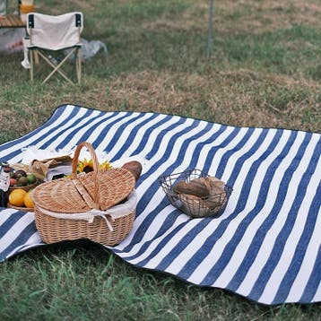 200 bij 200cm Blauw Gestreept Picknickkleed Kleed voor Pickn, Verzenden, Nieuw