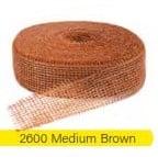 Jute band Medium Brown 5 cm rol 40 meter, Nieuw