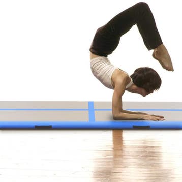 vidaXL Gymnastiekmat met pomp opblaasbaar 800x100x10 cm PVC, Verzenden, Nieuw