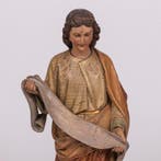 Statue néogothique de Jean-Baptiste, bois - Bois - 1850-1900
