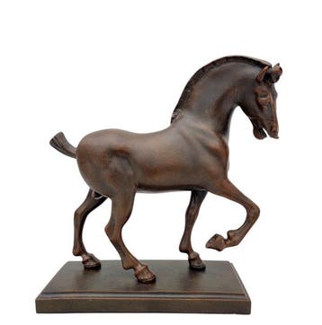 Sculpture, Horse after Da Vinci - 25 cm - Résine