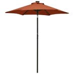 vidaXL Parasol met LED-verlichting 200x211 cm aluminium, Verzenden