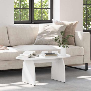 vidaXL Salontafel Wit 80 x 40 x 35 cm Massief grenenhout, Huis en Inrichting, Verzenden, Nieuw