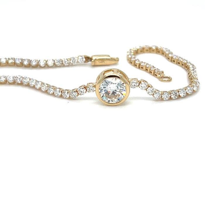 Zonder minimumprijs - Armband - 14 karaat Geel goud -, Handtassen en Accessoires, Armbanden