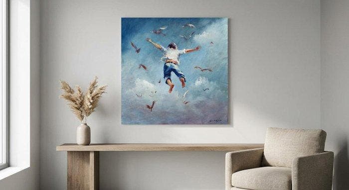 Artur Sudak (1965) - I Can Fly, Antiquités & Art, Art | Peinture | Moderne