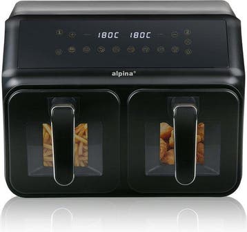 2dekans | alpina Dubbele Airfryer XXL - Heteluchtfriteuse, Ophalen of Verzenden