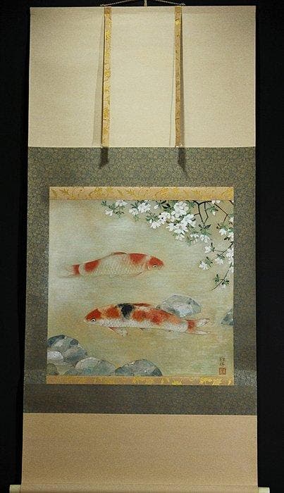 Carps - With signature and seal  Gash - Japan (Zonder, Antiek en Kunst, Antiek | Overige Antiek
