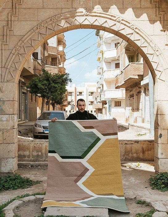 Nilo Kilim - Kelim - 200 cm - 130 cm - Kilim de créateur, Antiek en Kunst, Kunst | Designobjecten