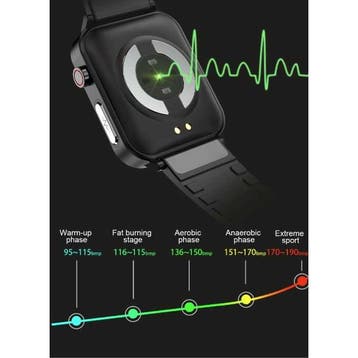 E86 ECG Smartwatch met Extra Bandje - Fitness Sport Activity, Verzenden