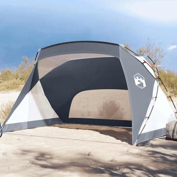 vidaXL Strandtent 274x178x170/148 cm 185T polyester grijs, Verzenden, Nieuw