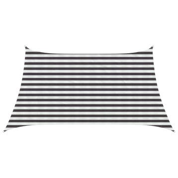 vidaXL Zonneschaduwzeil Antraciet en Wit 3 / 4 x 2 m HDPE, Verzenden, Nieuw