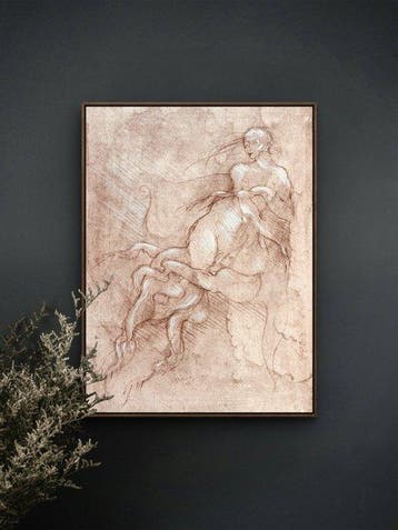 Robert Detheux (1932-2010) - Dessin surréaliste d’une Figure