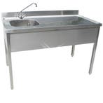 Rvs cheftafel zonder bodemschap 1400x700x900 mm (spoelbak li, Verzenden, Nieuw in verpakking