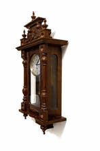 Wandklok - Mec - Hout, Messing - 1950-1960, Antiek en Kunst, Antiek | Klokken