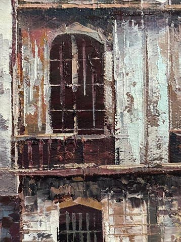 Marco Valli (XXI) - Luci sulla facciata, Antiquités & Art, Art | Peinture | Moderne