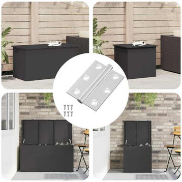 vidaXL Scharnier 720 st zilver 50 x 38 x 1,3 mm Staal, Doe-het-zelf en Bouw, Verzenden, Nieuw