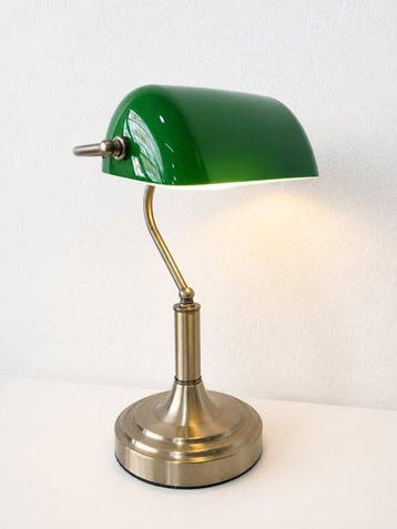 Bankierslamp - Metaal, Plastic, Hars