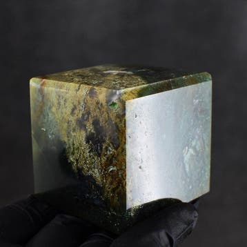 Beeld, No Reserve - Big Genuine Moss Agate Gemstone Crystal, Verzamelen