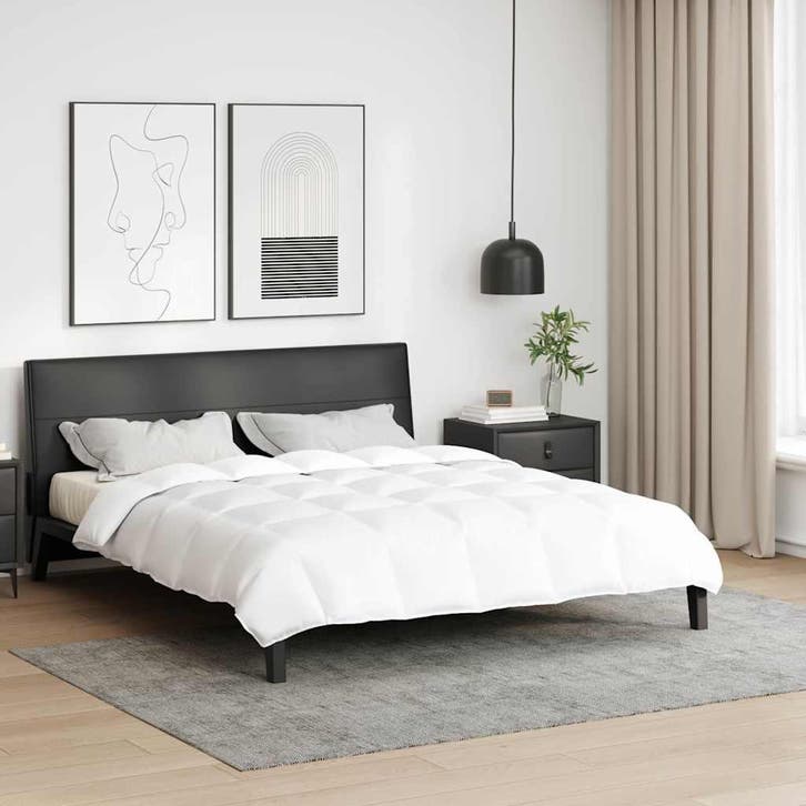 vidaXL Dekbed Wit 200 x 200 cm Veer, Maison & Meubles, Chambre à coucher | Linge de lit, Envoi